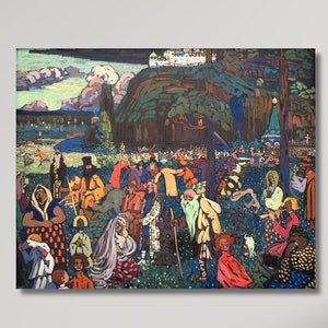 Wassily Kandinsky Canvas Wall Art - The Colorful Life Abstract Print for Modern and Vibrant Home or Office Wall Decor, Home&Office Decor/99