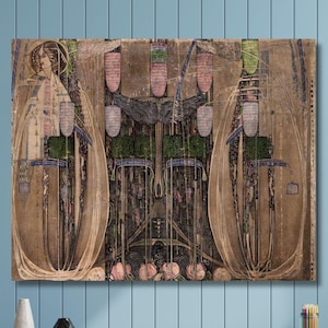 Margaret Macdonald Mackintosh Canvas Wall Art Beautiful girl art print, Vintage Style Art Piece, Margaret Macdonald Print,Macdonald Poster/8