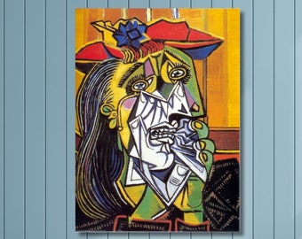 パブロ・ピカソ DORA MAAR 泣く女性、ピカソ展ポスター、プリント 額
