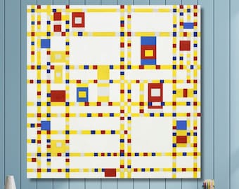 Piet Mondrian Broadway Boogie Woogie Art Print, Canvas Wall Art - Etsy