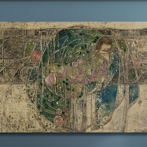 Margaret Macdonald Mackintosh Sleeping Princess Giclee Canvas Wall Art - Art Nouveau Poster Print for Elegant Home Decor,Ready to Hang/7