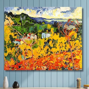Maurice de Vlaminck, Bougival / Reprodução de arte de pôster, Impressão de arte de parede abstrata, impressões de arte, Arte vintage, Arte de parede em tela, impressões de arte famosas