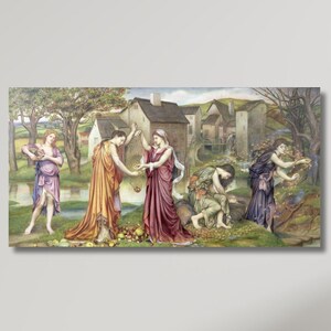 The Cadence of Autumn (1905) by Evelyn De Morgan - Flora Canvas Print and Wall Art for Elegant Pre-Raphaelite Home Decor,Home Wall Decor/7