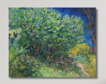 油絵 絵画 【ライラック】 伊藤正「ライラック」油絵・F6号 絵画買取・販売の小竹美術