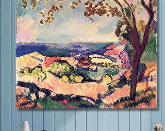 Henri Matisse,The Sea Seen from Collioure ,La Mer vue de Collioure1906,art prints,Vintage art,canvas wall art,famous art prints