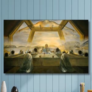 Salvador Dalí (Sacrament Of The Last Supper, 1955) Canvas Painting, Salvador Dalí Gift Canvas Poster, Salvador Dalí Gift Canvas Print, Ready