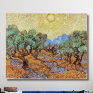 Vincent van Gogh Olive Trees Famous work of art Landscape Painting Art Print,van Gogh Print Vintage Painting,Fine Art PrintVan Gogh  poster