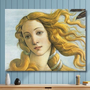 Sandro Botticelli Canvas Wall Art,Botticelli The Face of Venus Art Print,Botticelli Artwork,Renaissance,Canvas PosterPanel Home Decor Gift/2