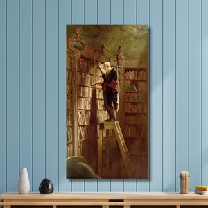 Carl Spitzweg Bookworm Library Poster Art,Bookworm Print Art,Bookworm Library Canvas Wall Art,Carl Spitzweg Arts,Bookworm Library Wall Decor
