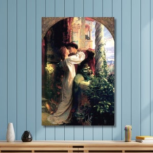 Frank Dicksee Canvas Wall Art, Romeo and Juliet Canvas wall art Exhibition Poster, Frank Dicksee Canvas Poster, couple love art, CANVAS art