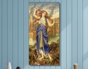 Evelyn De Morgan Canvas Wall Art,De Morgan Cassandra Art Print,Troy,Greek mythology,Canvas Poster&Panel,Pre-Raphaelite Art,Home Wall Decor/1