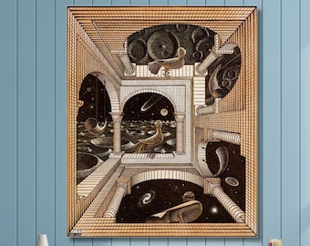 MC Escher Print, Escher Art, 