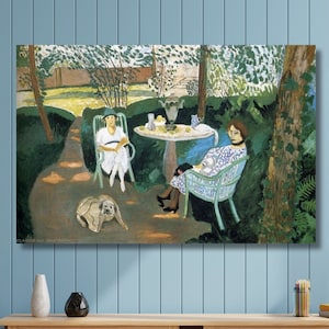 Henri Matisse Wall Art,Henri Matisse Poster,Henri Matisse Tea in the Garden, Matisse Print, Henri Matisse Canvas Colorful Art, Home Decor