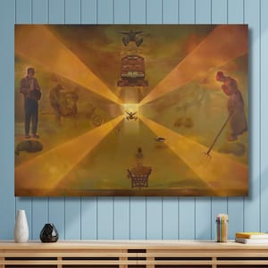 Salvador Dalí (La estación de tren de Perpignan, 1965) Impresión de lienzo, Cartel de lienzo de Salvador Dalí, Pintura de regalo de Salvador Dalí, Listo para colgar
