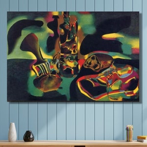 Joan Miro Still Life With Old Shoe Canvas Wall Art,Miro Abstact Canvas,Surreal wall art,Wrapped Surreal Canvas,Joan Miró Abstract Surrealism