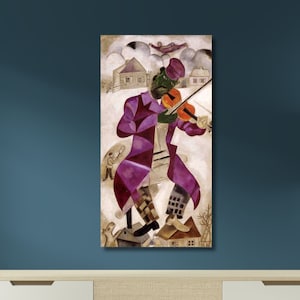 Canvaskunst van Marc Chagall &#39;The Green Violinist&#39; - surrealistisch schilderij