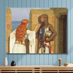 Edmund Blair Leighton The Shadow Canvas Art Poster Print,The Shadow Canvas Wall Art,Leighton Art print,pre-Raphaelite art,Home Wall Decor