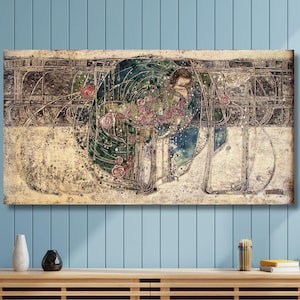 Margaret Macdonald Mackintosh Sleeping Princess Wall Art,Mackintosh Giclee Art,Reproduction Painting,Large Size Canvas Poster,Ready to Hang5