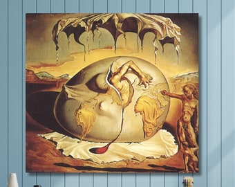 Salvador Dali Canvas Print, Geopoliticus Child Art, Home & Office Decor