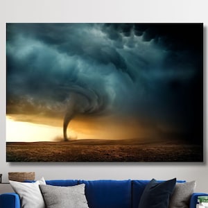 Hurricane Canvas Print: Dramatic Storm Photography, Natural Disaster Wall Art