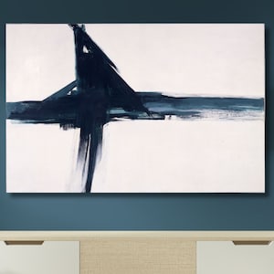 Franz Kline Green Cross Wall Art, Franz Kline Wall Art Canvas Poster Print, Abstract Expressionism Modern Wall Art, Home Decor,Ready To Hang