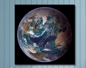 デジタル、NASA 地球壁ポスター、ブルーマーブル、即時ダウンロード