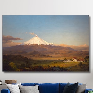 Frederic Edwin Church-Cotopaxi (1855) Canvas Wall Art Design,Mountain Print,Decor for Home & Office I Poster or CANVAS READY to Hang Gifts