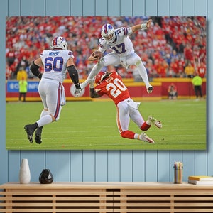 Josh Allen Poster Josh Allen Canvas Wall Art Buffalo Bills Poster Premium Wall Art Josh Allen Stampa artistica Decorazione per bambini Decorazione per caverna dell&#39;uomo Regalo