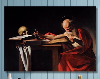 Saint Jerome Canvas Print: Caravaggio Religious Wall Art
