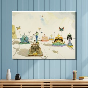 Salvador Dali Butterfly Canvas Wall Art Salvador Dali Poster Reproduction Canvas Home Decor Dali Canvas Salvador Dali Flower Print arts