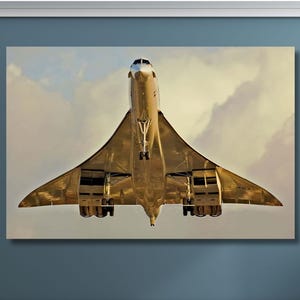 Concorde Jet Canvas Art: Military Aircraft Poster, Aviation Decor
