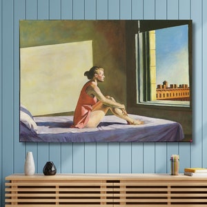 Edward Hopper Morning Sun Wall Art, Edward Hopper Wall Print, Morning Sun Canvas Wall Decor, Abstract Canvas Prints, Expressionism Art