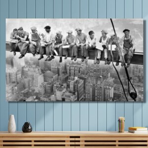 Lunch Atop A Skyscraper 1932 Reprudiction,Lunch On A Beam,New York Construction Workers Print Art,New York Wall Decor,Vintage Decor