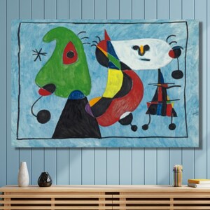 Joan Miró Abstract Surrealism Art Joan Miro 4 Joan Miro Canvas Wall Art,Abstact Canvas, Surreal wall art,Wrapped Surreal Canvas,