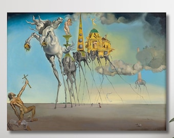 サルバドール・ダリ『聖アントニウスの誘惑』複製キャンバスボックス