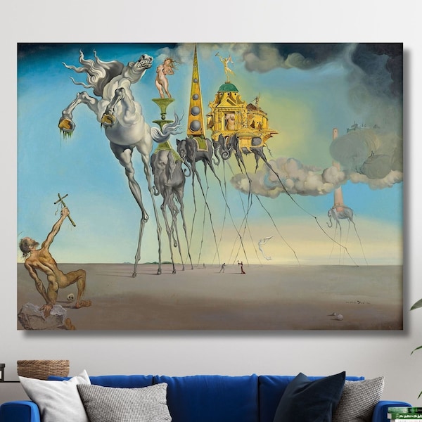 Salvador Dali “The Temptation of St. Anthony"Canvas Print,Salvador Dali Canvas Paintings,Dali “The Temptation of St. Anthony" Gift Poster/31