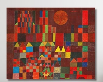 Paul Klee Castle and Sun Art Print: canvas/poster abstract expressionisme