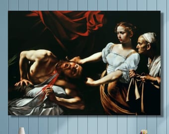 Judith Beheading Holofernes (1598-1610) Canvas Wall Art, Extra Large Canvas Wall Art, Mega Canvas Wall Art Decoration CANVAS READY to Hang/1