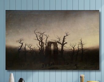 カスパー・ダーヴィト・フリードリヒ：樫の森の修道院（1810年