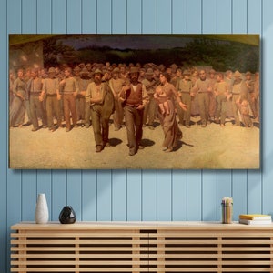 Giuseppe Pellizza da Volpedo The Fourth Estate 1901 Poster Print Art Canvas Wall Art,Giuseppe Pellizza Art Print,Living Room Wall Art Decor