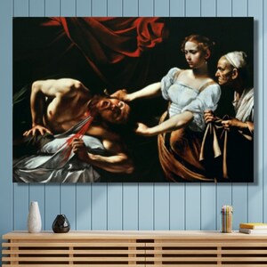 Judith Beheading Holofernes (1598-1610) Canvas Wall Art, Extra Large Canvas Wall Art, Mega Canvas Wall Art Decoration CANVAS READY to Hang/1