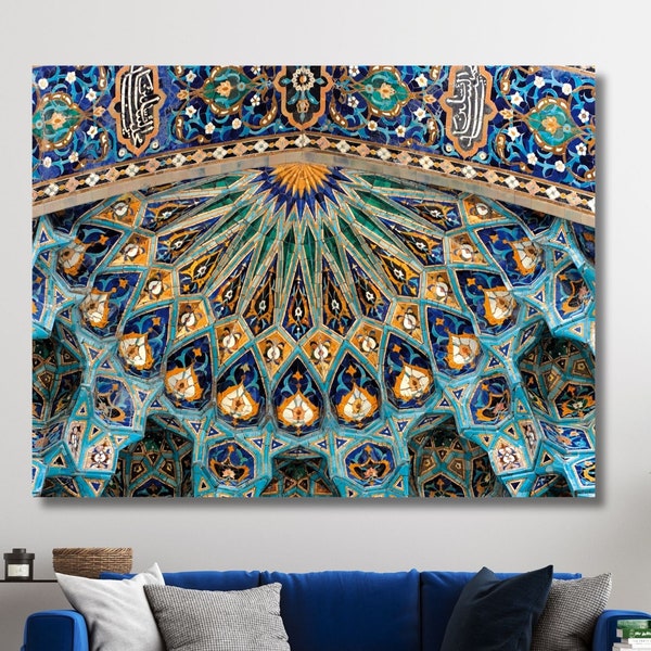 Turkish Tile Art,Cini Art Canvas Wall Art Extra Large Canvas Wall Art Anatolian Art, Ottoman Tile Art,Arabic Calligraphy Muslim Gifts art