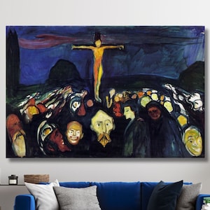 Edvard Munch Canvas Wall Art,Edvard Munch Golgotha Art Print,Munch Artwork,Expressionism art,Canvas Poster & Panel,Home Wall Decor/3