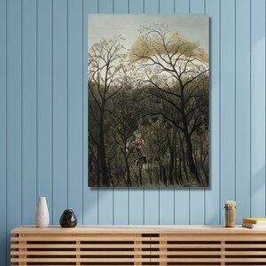 Rendezvous in the Forest 1889 Home Decor,Henri Rousseau Canvas Wall Art Above Bed Decor,Large Wall Art,Canvas Wall Art Rousseau Giclee Print