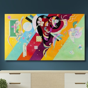 Wassily Kandinsky CANVAS,Composition 8 Canvas Wall Art,Komposition VIII Wassily Kandinsky Poster Print Art,Modern Wall Decor,Living Room Art