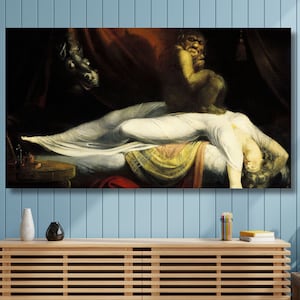Fuseli The Nightmare Canvas Print: Gothic Home Decor