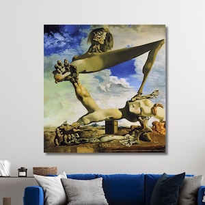 Salvador Dali Soft (Construction With Boiled Beans / Premonition of Civil War) Painting, Salvador Dali Canvas Print, Salvador Dali Poster