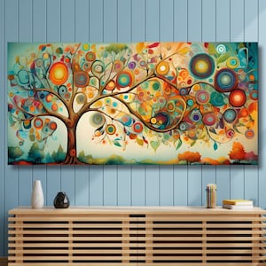 Gustav Klimt The Tree of Life,Gustav Klimt Style The Tree of Life Canvas ,Gustav Klimt Wall Art,Gustav Klimt Artwork Canvas,Ready To Hang