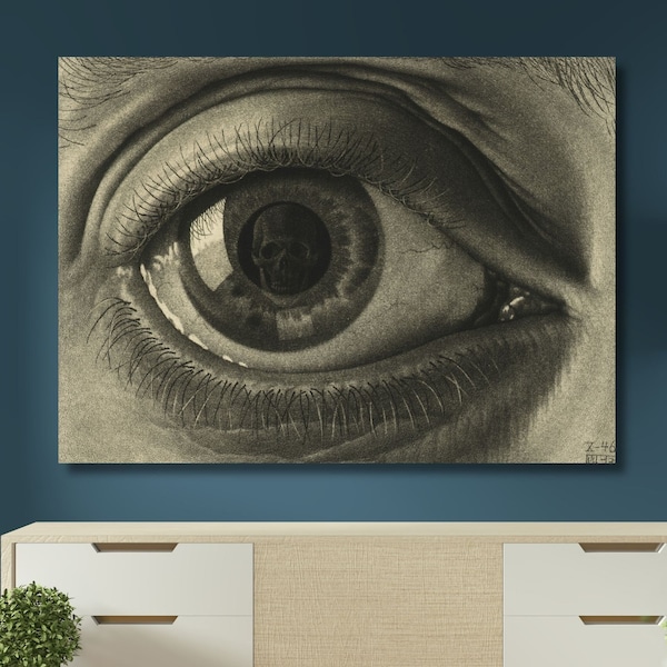 Eye by Maurits Cornelis Escher Canvas Wall Art, Wall Art Print Design,Abstract Canvas Decor for Home Office,CANVAS READY to Hang