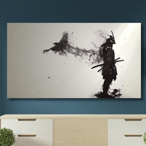 Quadro su tela raffigurante un samurai, poster e stampa su tela raffigurante un uomo samurai, perfetto per decorare la parete e la casa di un guerriero giapponese, regalo giapponese in stile cinese.